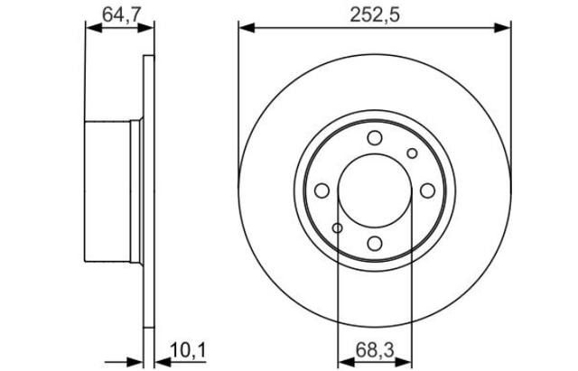 диск тормозной 2101 (Bosch) BD 1264