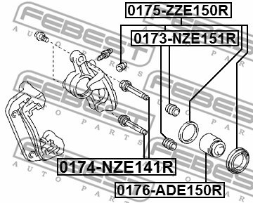 Елементи гальмівного супорта (Поршень)