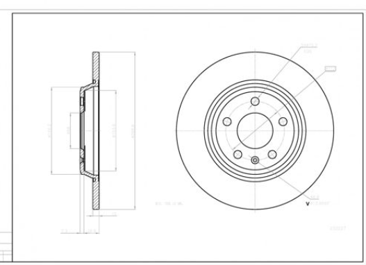 диск тормозной зад. Audi A6, A7 (11->), A4, A5, Q5 (07->) (300x12)  (HART)