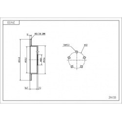 диск тормозной зад. Audi A6 C4/C5, VW Passat B5, Skoda Superb I (245mmx10mm)  (HART)