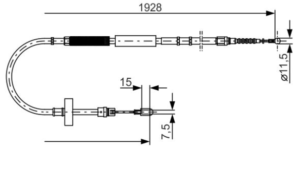 Трос ручного гальма 1987477922 - зображення 5