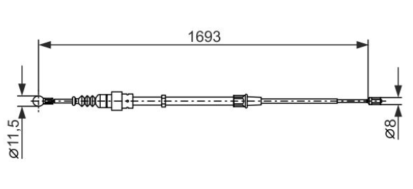 Трос ручного гальма 1987477698 - зображення 5