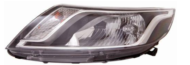 KIA RIO 12- Фара перед.прав.елек.+мотор H4,PY21W,W5W RUS