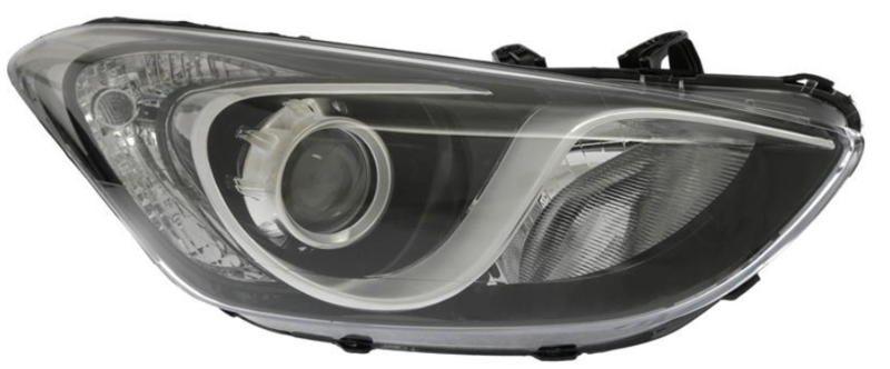 HY i30 12- Фара пред.пра. H7, авт., + моторчик [DEPO]
