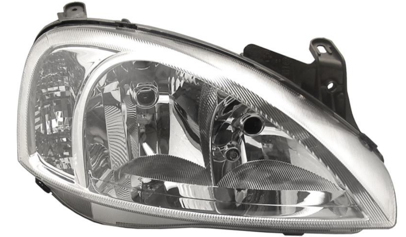 Фара правая H7/H7 с прозр. corner lamp, елек. рег., -6/02 (Valeo тип) [DEPO]