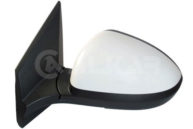 зеркало в сборе, левое, электр., выпуклый + обогрев под покрас. Black Base, 5 Pins, BLACK BASE