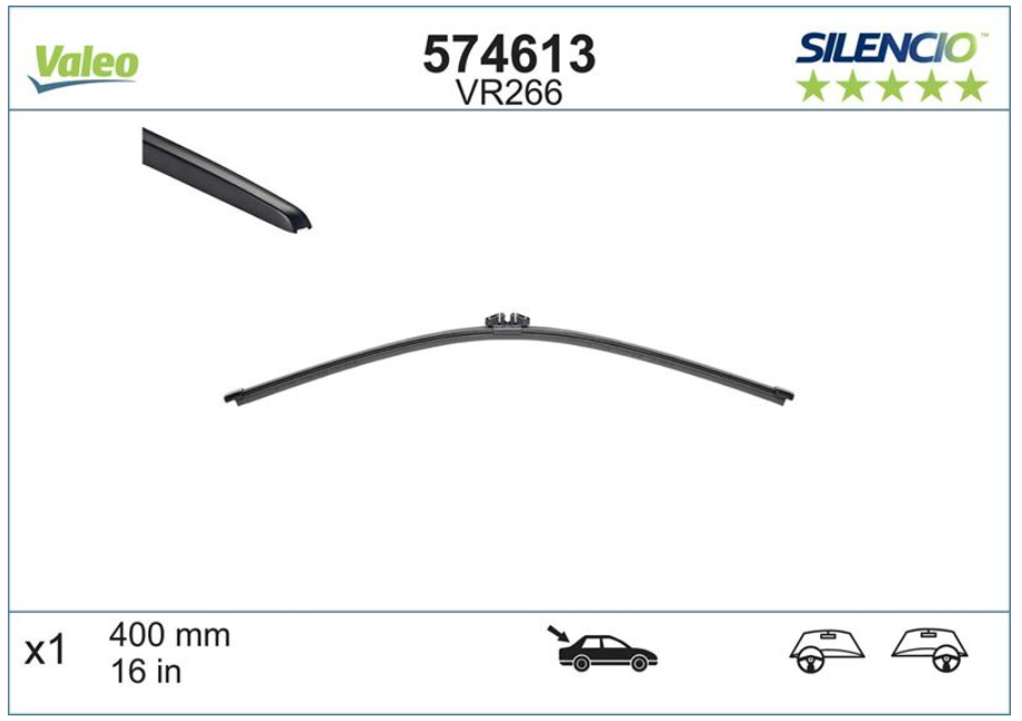 Склоочисник задній VALEO / 400 мм. /