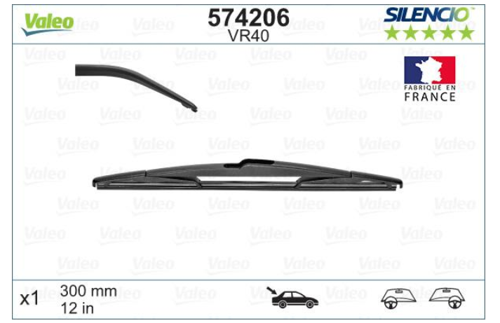 Склоочисник задній VALEO SILENCIO / 300 мм. /