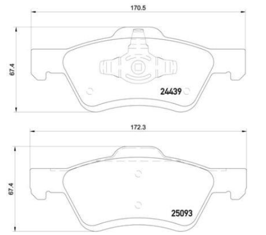 Гальмівні колодки дискові P24 159 - зображення 2