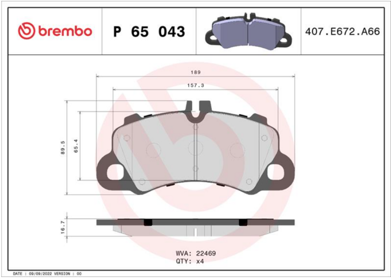 Гальмівні колодки дискові P65 043 - зображення 1