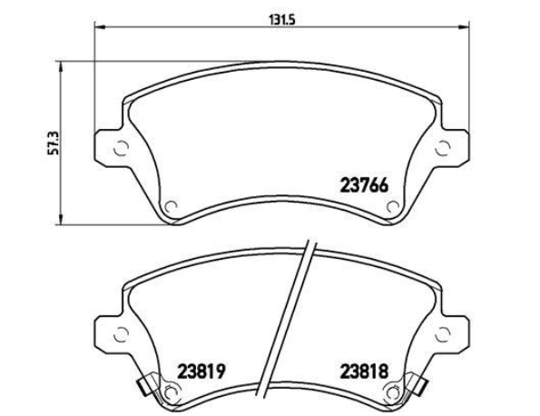 Гальмівні колодки дискові P83 064 - зображення 2