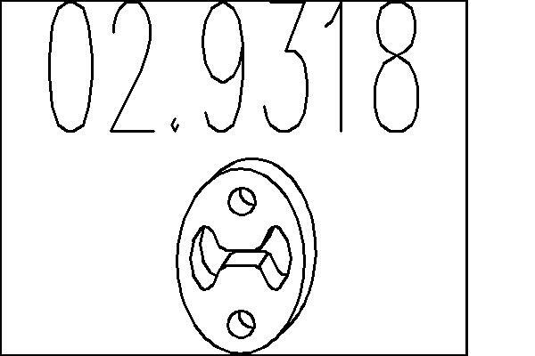 Гумовий елемент кріплення вихлопної системи 02.9318 - зображення 1