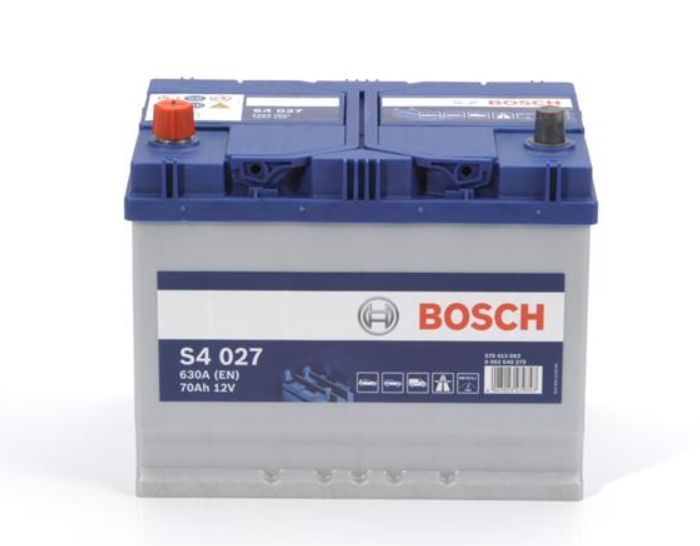 Акумулятор Bosch (J) S4 Silver 70Ah, EN 630 лівий "+" 261x175x220 (ДхШхВ)