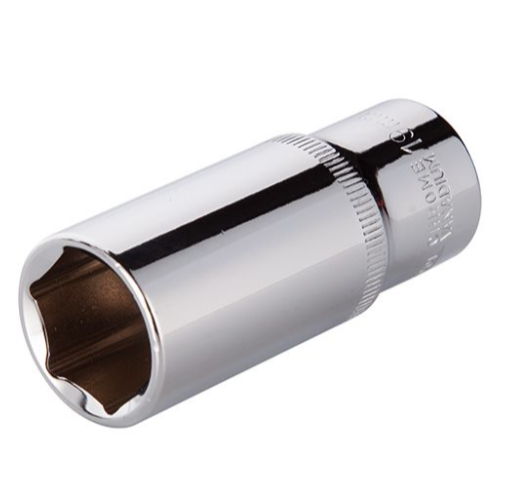 головка торцевая шестигранная удлиненная 3/8"  19 мм CrV ET-0429 - зображення 1