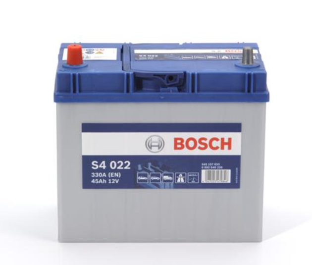 Акумулятор Bosch (J) S4 Silver 45 Ah, EN 330 лівий "+" 238x129x227 (ДхШхВ) тонк. клема