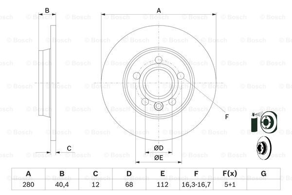 Гальмівний диск 0986478871 - зображення 5