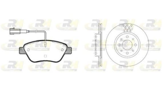 Тормозной комплект (Диски RH 6189.10 + Колодки RH 2858.01)