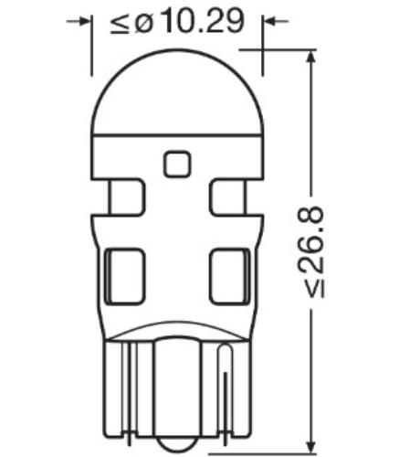 Лампа светодиодная БЦ 12-5 лазер. RED  1W 1000K OSRAM 2825DRP-02B - зображення 3