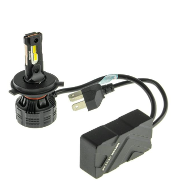 лампа LED H4 12V Type PL-03 65W 5000K 12000L радиатор с вентилятором+ обманка PL-03 H4 H/L Decker LED - зображення 1