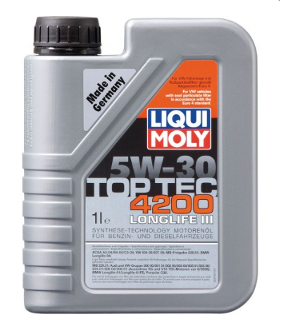 масло Liqui Moly 5W-30 Top Tec 4200 C3 (VAG longlife III) 1Л 8972 - зображення 1