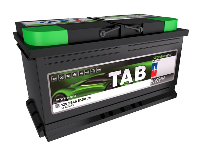 АКБ TAB Ecodry AGM , 95Ah, 850A EN, 353x175x190, B13 ,правий "+", AGM Акумулятор (START-STOP)