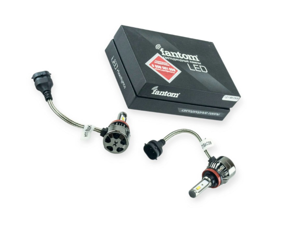 лампа LED H11 12V-24V FANTOM 5500K 4900L  радиатор с вентилятором