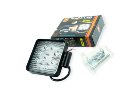 фара дополнительная LED  круглая 110x128 (Дм/Ш) 27W