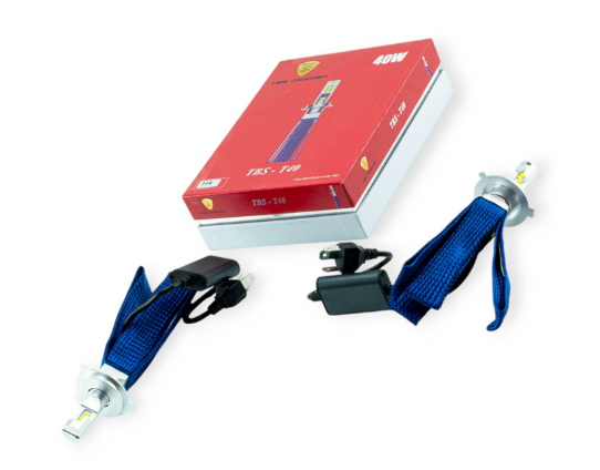 лампа LED H4 12V-24V T40 6000K 40W косичка Т40 Н4 LED - зображення 1
