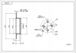 диск тормозной зад. Toyota Corolla (97-07) (d279x9mm)  (HART)