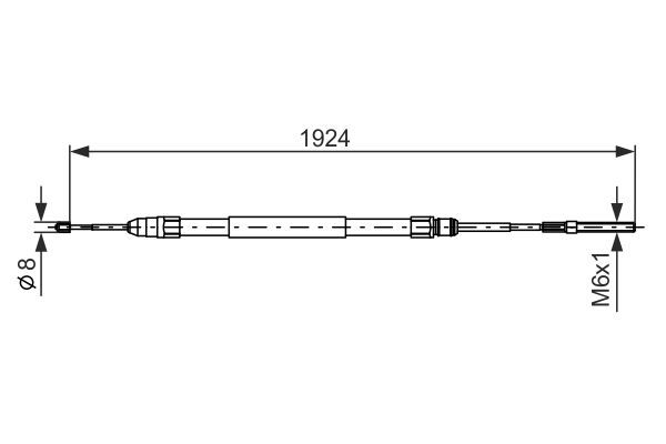 Трос ручного гальма 1987477693 - зображення 2