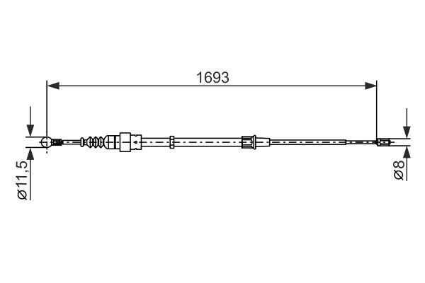 Трос ручного гальма 1987477698 - зображення 6