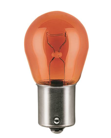 лампа A 12V PY21W BAU15s OSRAM Yellow смещ. цоколь 7507 - зображення 2