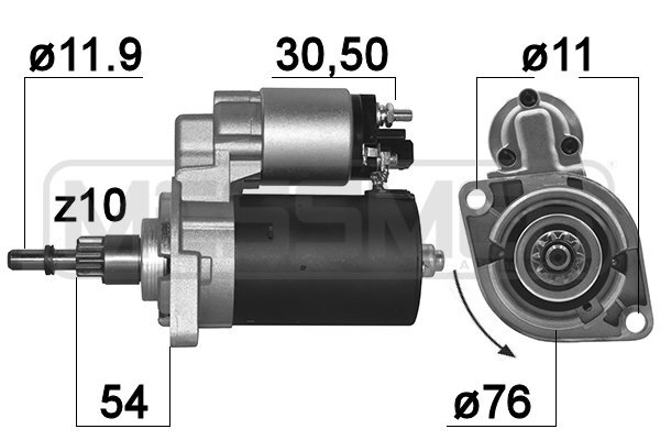 Стартер VW,AUDI,FORD,SKODA,SEAT