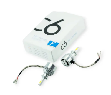 лампа LED H3 12V-24V C6 6500K 3800L 70W радиатор с вентилятором C6 H3 LED - зображення 1