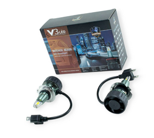 лампа LED H7 12V-24V V3 5000K 40W радиатор+вентилятор