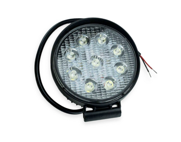 фара дополнительная LED  круглая 110x128 (Дм/Ш) 27W узкий луч (усилен)