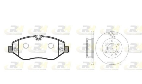 Тормозной комплект (Диски RH 61034.10 + Колодки RH 21245.00)