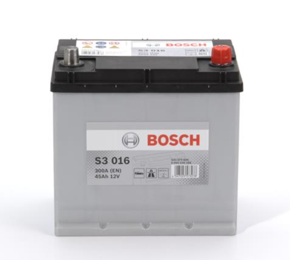 Акумулятор Bosch S3, 45Ah, En300, правий "+", 219x135x225 (ДхШхВ)