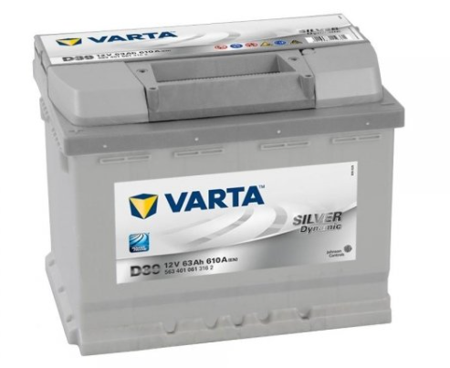 Аккумулятор VARTA SILVER DYNAMIC 63Ah, EN 610, левый "+" 242х175х190 (ДхШхВ) 6СТ-63 Аз (D39)