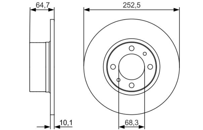 диск тормозной 2101 (Bosch) BD 1264