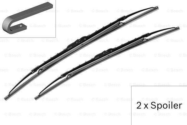 Комплект склоочисників BOSCH / каркасні / 680 • 680 мм. / + спойлер /