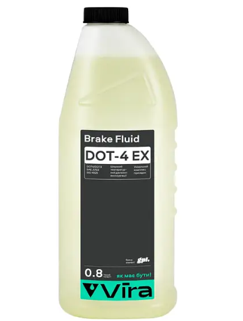 жидкость торм. 0.8л  "DOT-4"  Vira EX 321487 - зображення 1