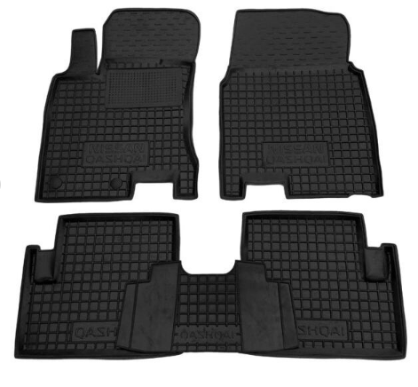 коврики салона Nissan Qashqai 2007-2014  борт 2,5см, с перемычкой