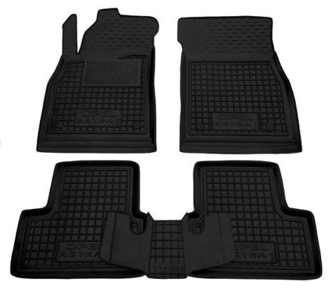 коврики салона Opel Astra J 2009-15, Zafira C 2011-19, Chevrolet Cruze 2008-16 борт 2,5 см, с перемы 11381 - зображення 1