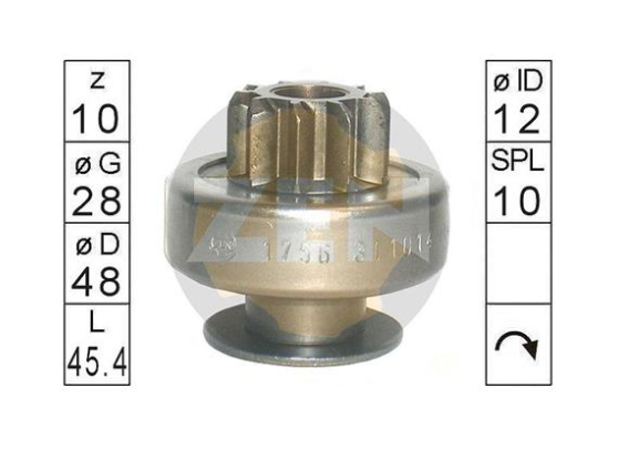 Бендикс стартера ZN1756 - зображення 1