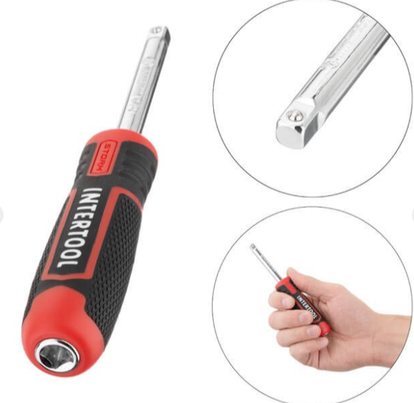 набор инструмента 1/2",1/4"  100 шт  с битами PROFI  Storm ET-8100 - зображення 7