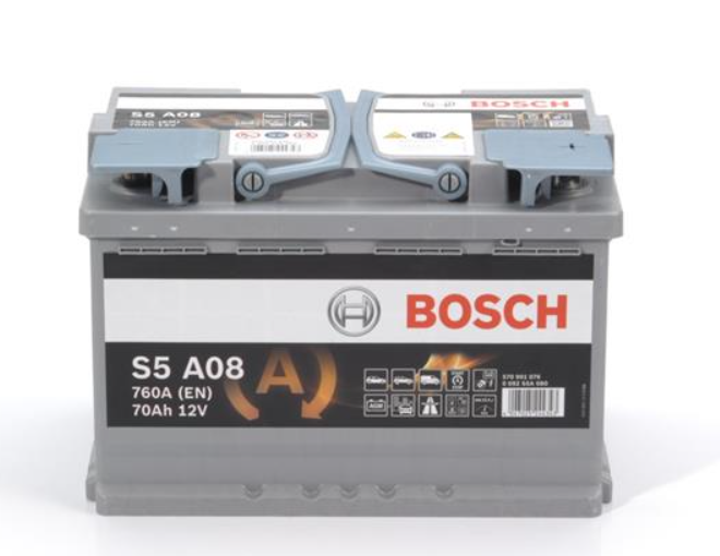 Акумулятор Bosch S5 AGM 70Ah, EN 760 правий "+" 278x175x190 (ДхШхВ) с-ма START-STOP