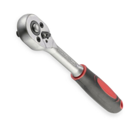 трещетка с квадратом   1/4" 24 зуба 150 мм CrV Intertool HT-2104 - зображення 1