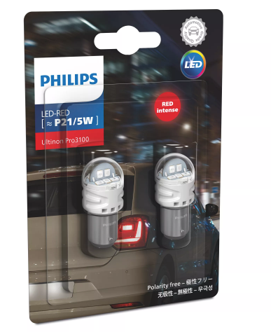 Лампа светодиодная А 12-21+5 RED PHILIPS 70Lm 11499RU31B2 - зображення 1