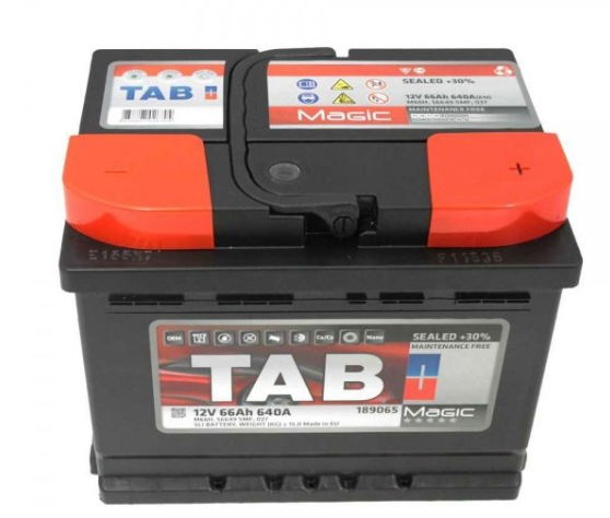 Акумулятор TAB 66Ah 640A EN, 242x175x190, кріплення: B13,правий "+"